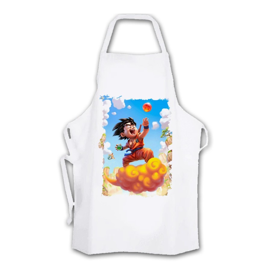 DELANTAL GOKU CHICO BOLA DE DRAGON NUBE cocina personalizado