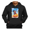 SUDADERA NEGRA CON CAPUCHA GOKU CHICO BOLA DE DRAGON NUBE adulto poliester algodón personalizada