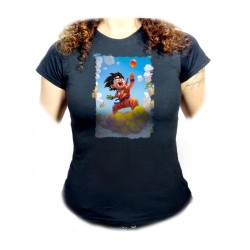 CAMISETA NEGRA MUJER GOKU...