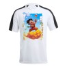 CAMISETA TÉCNICA FRANJA MANGAS NEGRA GOKU CHICO BOLA DE DRAGON NUBE personalizada