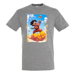 CAMISETA GRIS MEZCLA GOKU...