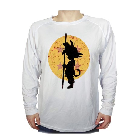 CAMISETA MANGA LARGA bola de dragon goku chico pequeño personalizada