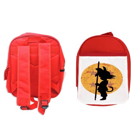 MOCHILA ROJA bola de dragon goku chico pequeño backpack rucksak