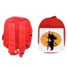 PACK MOCHILA ROJA Y ESTUCHE bola de dragon goku chico pequeño material escolar