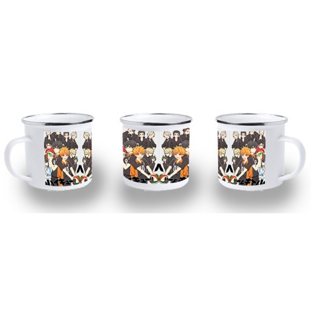 TAZA METALICA HAIKYUU TO THE TOP metal personalizada