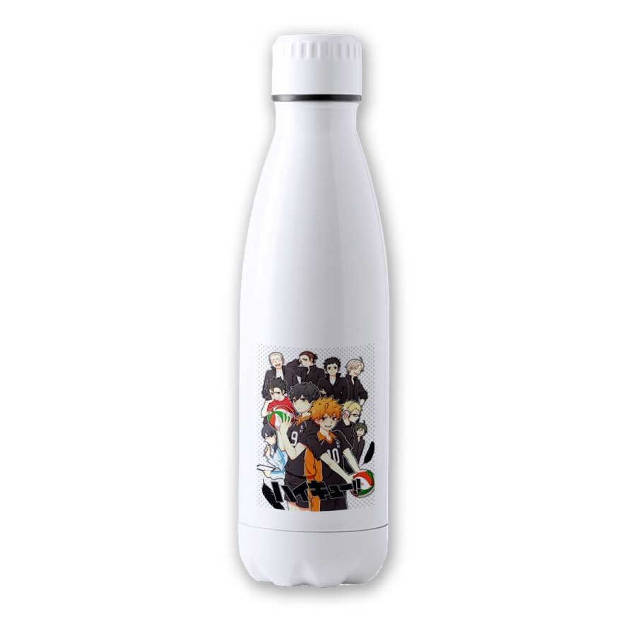 BIDON 700 ML ACERO INOXIDABLE HAIKYUU TO THE TOP tapon seguridad botella