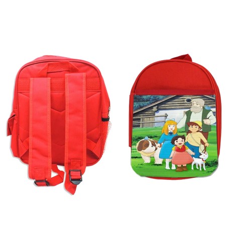 MOCHILA ROJA SERIE ANTIGUA DE HEIDI ANIME backpack rucksak