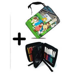 PACK MOCHILA Y ESTUCHE SERIE ANTIGUA DE HEIDI ANIME material escolar