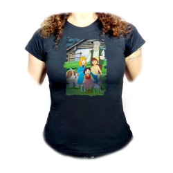 CAMISETA NEGRA MUJER SERIE...