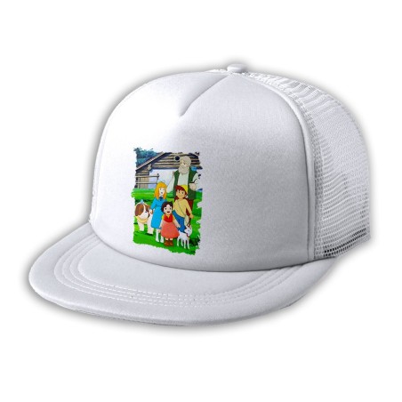 GORRA 5 PANELES REDECILLA TRASERA SERIE ANTIGUA DE HEIDI ANIME estilo rapero