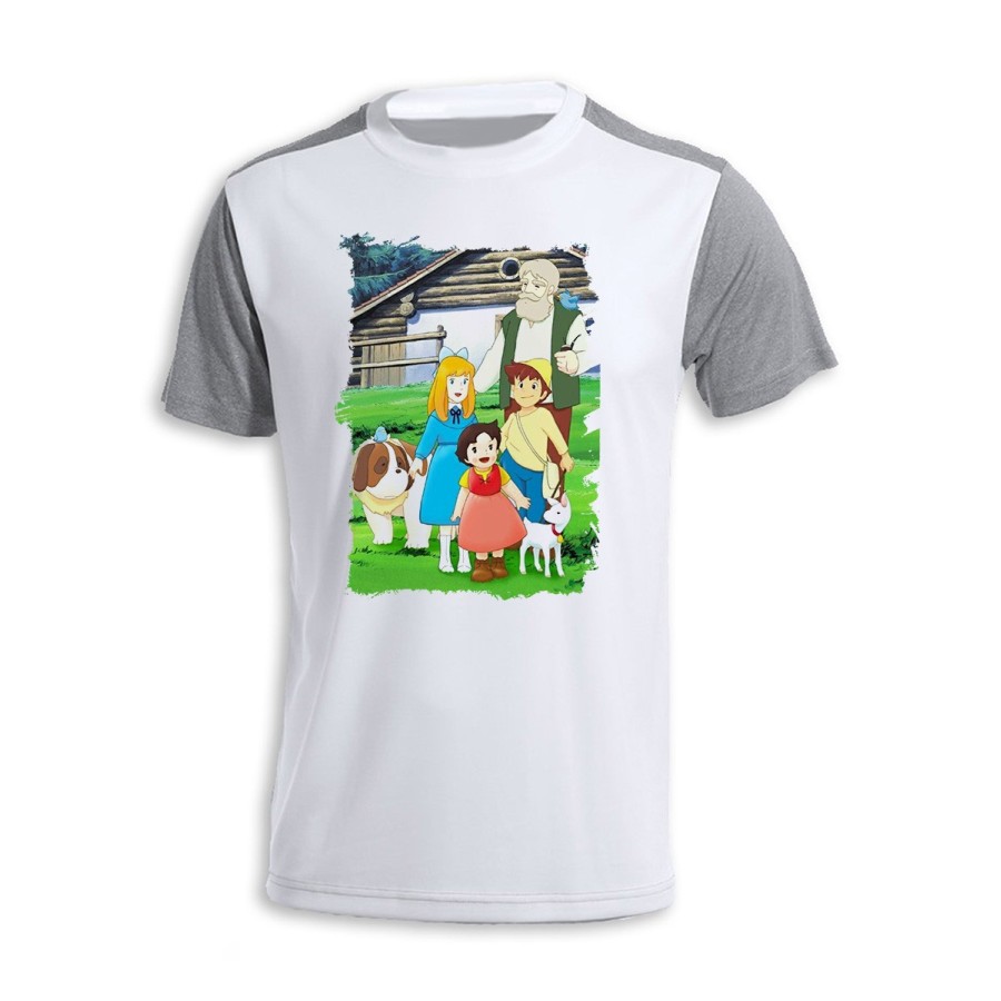CAMISETA DISEÑO BICOLOR SERIE ANTIGUA DE HEIDI ANIME personalizada