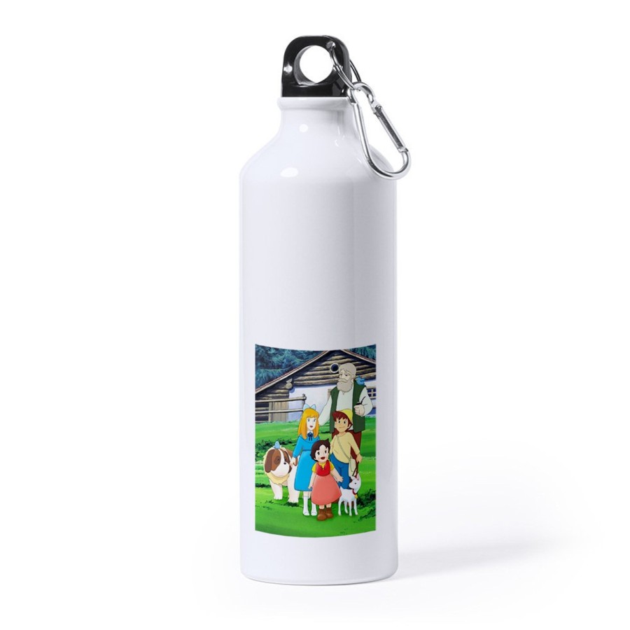 BIDON GRANDE 800 ML ACERO INOXIDABLE SERIE ANTIGUA DE HEIDI ANIME deporte deportivo mosqueton botella