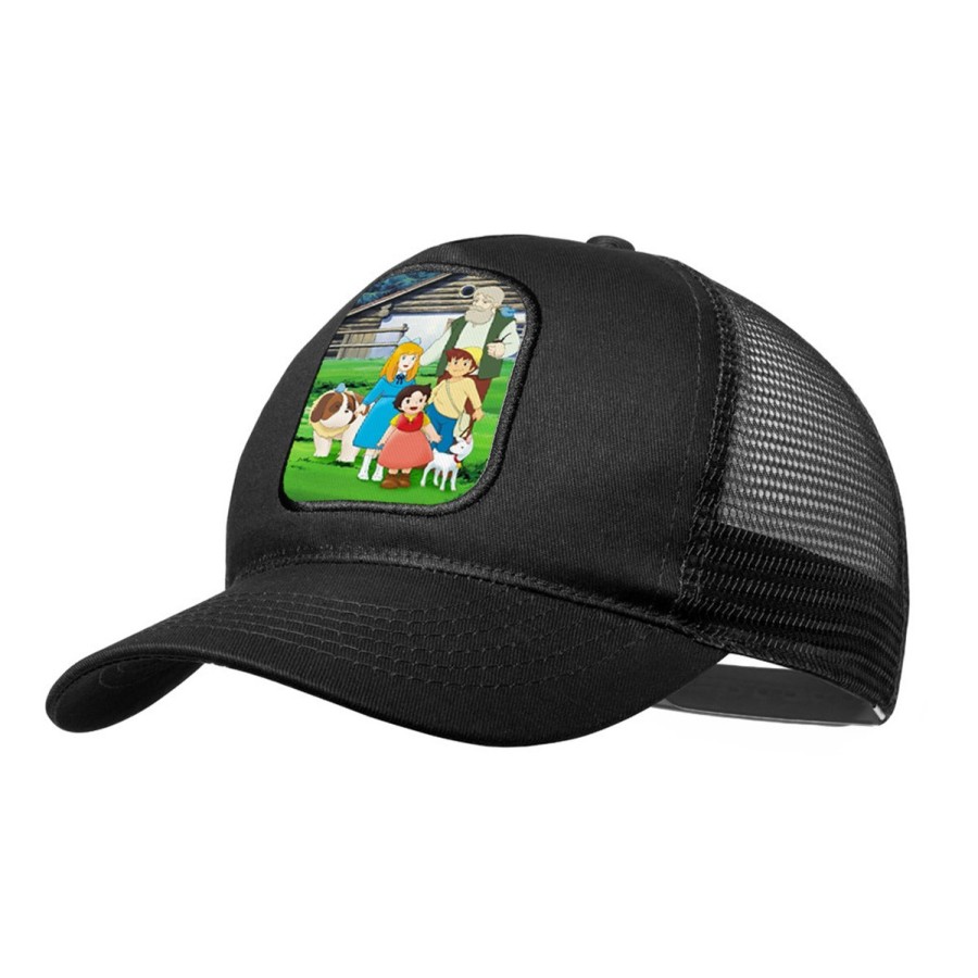 GORRA NEGRA CON REJILLA SERIE ANTIGUA DE HEIDI ANIME moda deporte