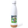 BIDON 750 ML ACERO INOXIDABLE ADORNO DE CORCHO SERIE ANTIGUA DE HEIDI ANIME tapon botella