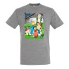 CAMISETA GRIS MEZCLA SERIE ANTIGUA DE HEIDI ANIME moda verano personalizada
