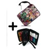 PACK MOCHILA Y ESTUCHE Kimetsu no Yaiba Distrito rojo material escolar