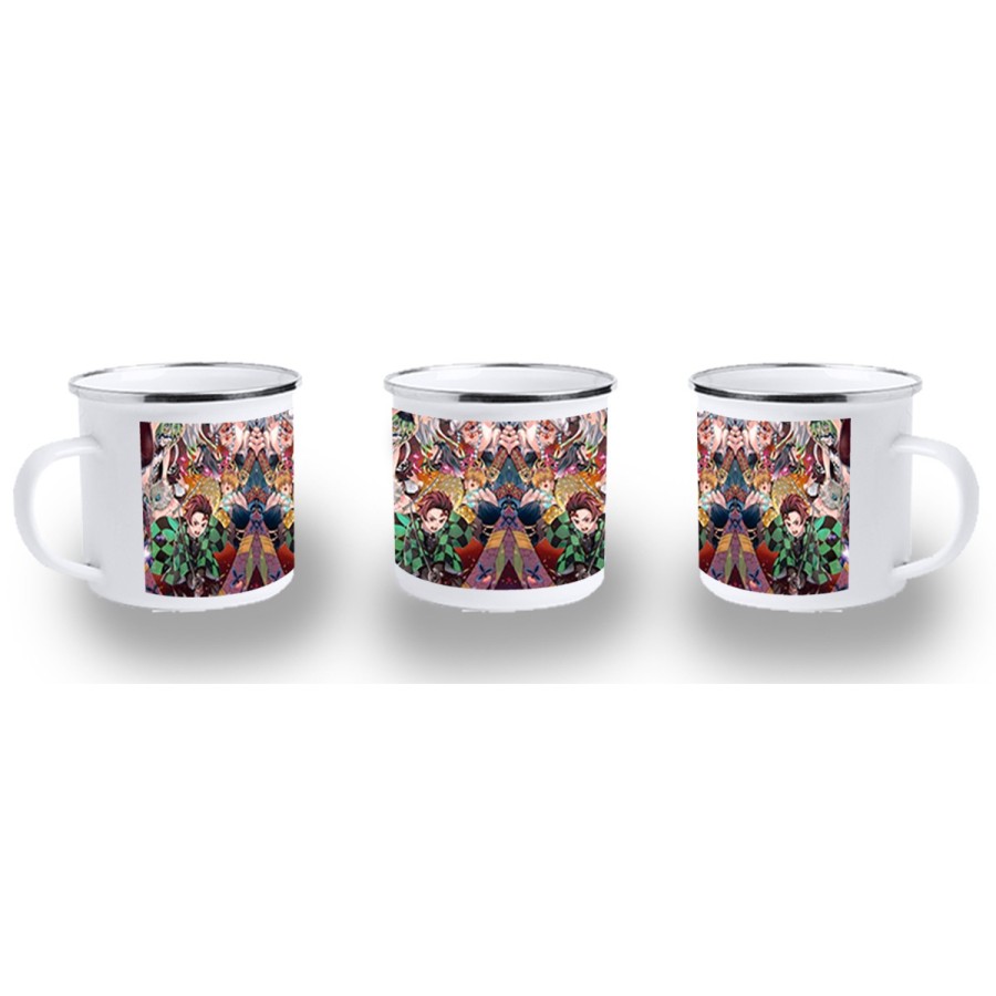 TAZA METALICA Kimetsu no Yaiba Distrito rojo metal personalizada
