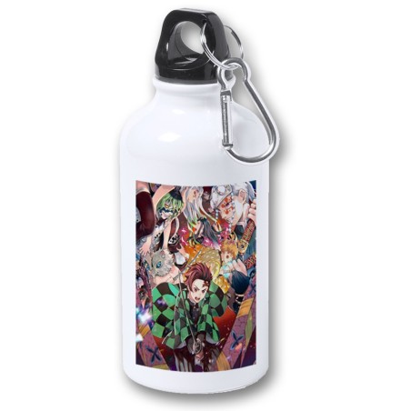 BIDON 400ML METALICO Kimetsu no Yaiba Distrito rojo para viaje y deporte