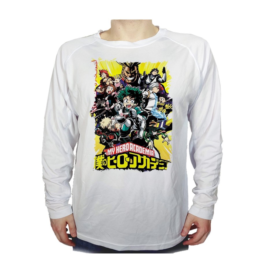 CAMISETA MANGA LARGA boku no hero academia my hero academia personalizada