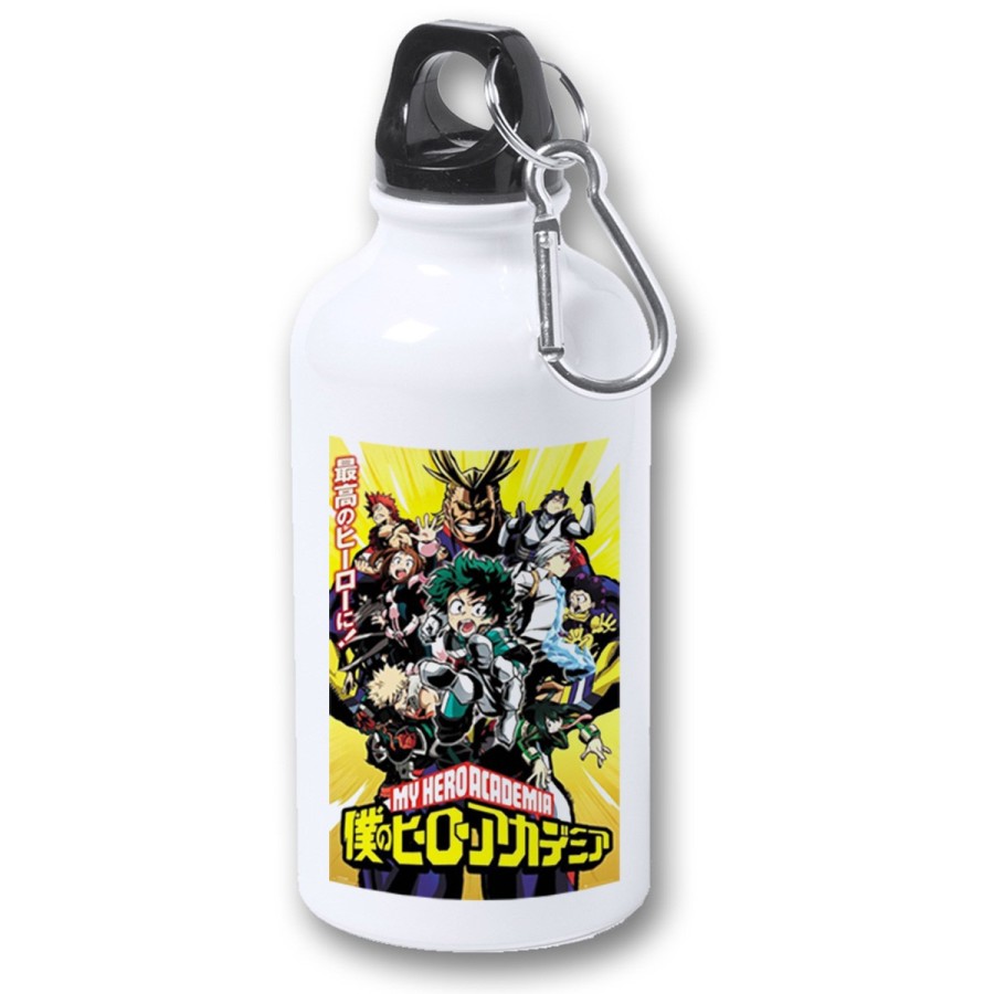 BIDON 400ML METALICO boku no hero academia my hero academia para viaje y deporte