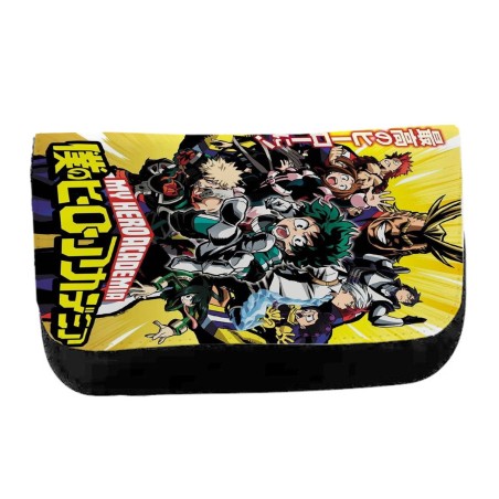 ESTUCHE NECESER DE LONA boku no hero academia my hero academia unisex negro monedero billetera