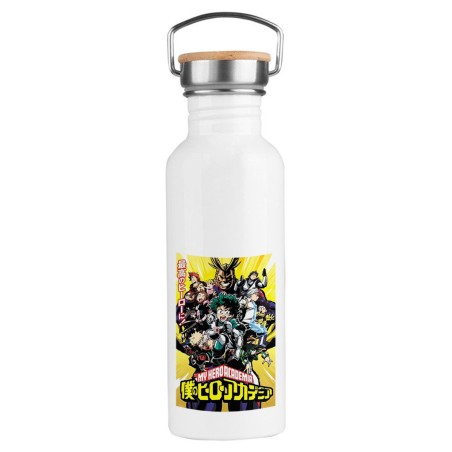 BIDON 750 ML ACERO INOXIDABLE ESTILO RETRO boku no hero academia my hero academia deporte deportivo botella