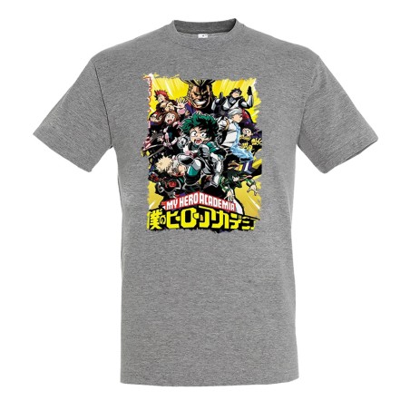CAMISETA GRIS MEZCLA boku no hero academia my hero academia moda verano personalizada
