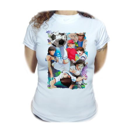 CAMISETA MUJER Oliver y Benji capitan Tsubasa moda personalizada