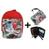 PACK MOCHILA ROJA Y ESTUCHE Oliver y Benji capitan Tsubasa material escolar