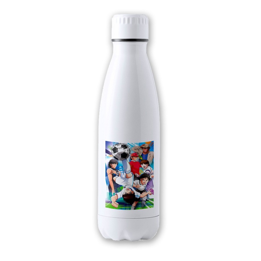 BIDON 700 ML ACERO INOXIDABLE Oliver y Benji capitan Tsubasa tapon seguridad botella