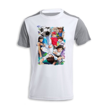 CAMISETA DISEÑO BICOLOR Oliver y Benji capitan Tsubasa personalizada