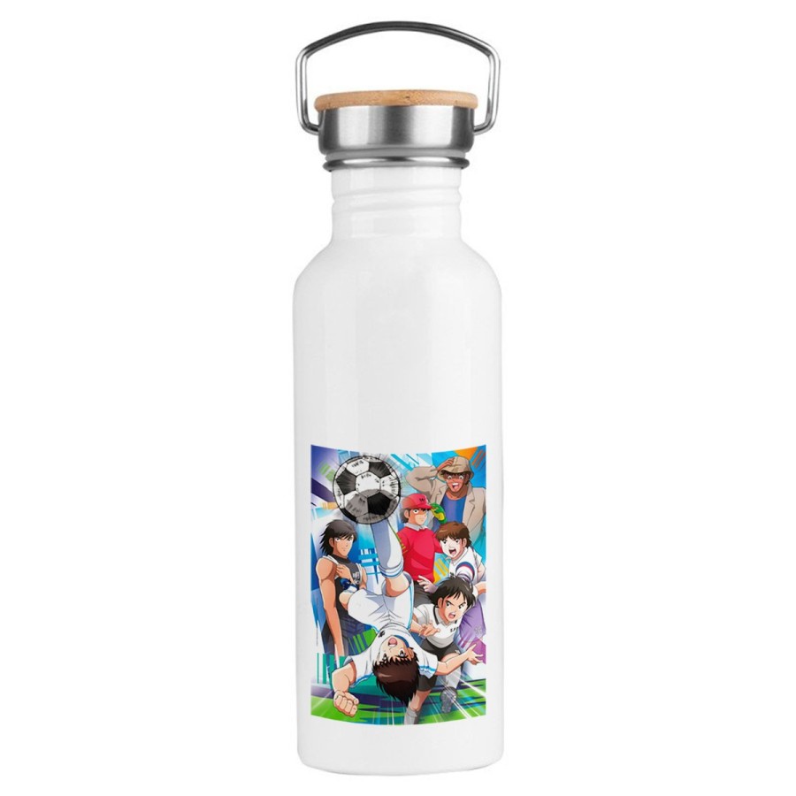 BIDON 750 ML ACERO INOXIDABLE ESTILO RETRO Oliver y Benji capitan Tsubasa deporte deportivo botella