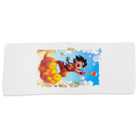 TOALLA GIMNASIO GYM ABSORBENTE GOKU CHICO BOLA DE DRAGON NUBE suave con bolsita