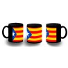 TAZA COMPLETAMENTE NEGRA CATALUÑA BANDERA EMBLEMA LOGO personalizada