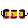 TAZA COMPLETAMENTE NEGRA BANDERA ESPAÑA PAIS CONSTITUCION personalizada