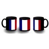 TAZA COMPLETAMENTE NEGRA BANDERA DE FRANCIA LIBERTAD personalizada