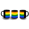 TAZA COMPLETAMENTE NEGRA BANDERA DIA ORGULLO GAY personalizada