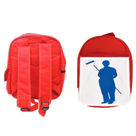 MOCHILA ROJA LOGO PINTOR PROFESIONAL OFICIO PINTAR backpack rucksak