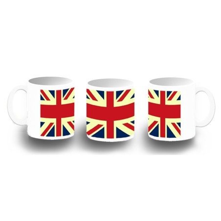 TAZA FOTOLUMINISCENTE BANDERA INGLATERRA LONDRES BRILLA OSCURIDAD