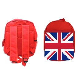 MOCHILA ROJA BANDERA INGLATERRA LONDRES escolar personalizado