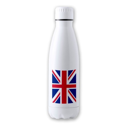 BIDON 700 ML ACERO INOXIDABLE BANDERA INGLATERRA LONDRES tapon seguridad botella