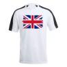 CAMISETA TÉCNICA FRANJA MANGAS NEGRA BANDERA INGLATERRA LONDRES personalizada