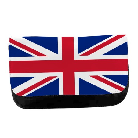 ESTUCHE NECESER DE LONA BANDERA INGLATERRA LONDRES unisex negro monedero billetera