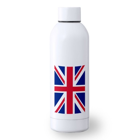 BIDON 500 ML ACERO INOXIDABLE BANDERA INGLATERRA LONDRES deporte deportivo botella senderismo