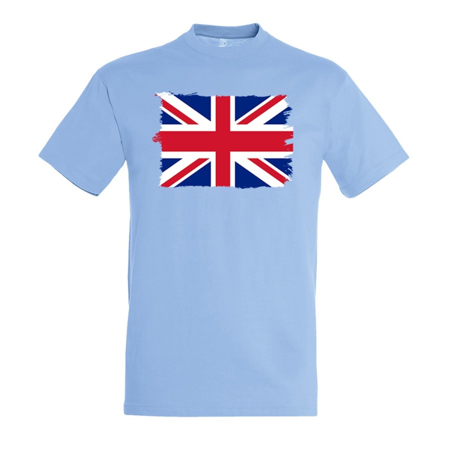 CAMISETA AZUL CIELO BANDERA INGLATERRA LONDRES moda verano personalizada