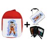 PACK MOCHILA ROJA Y ESTUCHE ULTRA INSTINTO MIGATE NO GOKUI material escolar