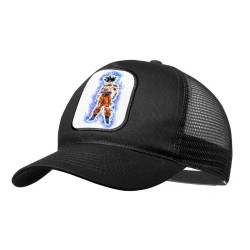 GORRA NEGRA CON REJILLA ULTRA INSTINTO MIGATE NO GOKUI moda deporte