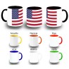 TAZA COLORES BANDERA DE LOS ESTADOS UNIDOS color personalizada