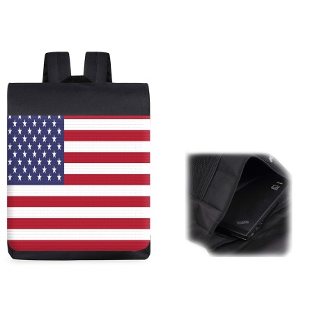 PACK MOCHILA Y ESTUCHE BANDERA DE LOS ESTADOS UNIDOS material escolar