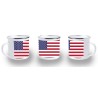 TAZA METALICA BANDERA DE LOS ESTADOS UNIDOS metal personalizada